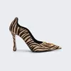 Zapatos Europeos y Americanos Nuevos de Tacón Alto y Punta Fina, Zapatos de Estilo Francés, Patrón de Cebra Sexy, Zapatos Versátiles de Boca Baja para Mujer al por Mayor