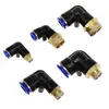 Codo en L de Rosca Macho Recto para Tubería de Aire de Dos Vías Tipo L Pl8-01/Pl8-02 Conector de Enchufe Rápido Yusen Neumático