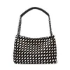 Bolsa de Hombro Única para Mujer de Venta Caliente en Transmisión en Vivo Directo de Fábrica, Bolso Tejido de Moda, Bolso Versátil para Debajo del Brazo, Bolso de Mano Vintage al por Mayor