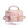 Mochila Feminina Estampada de Nicho Retrô de Alta Qualidade 2026 Novo Modelo Versátil para o Dia a Dia Bolsa de Ombro Único Transversal de Moda Exquisite