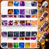 Halloween lentejuelas para uñas parche maquillaje maquillaje de ojos polvo de purpurina calabaza araña bruja calavera relleno delgado