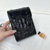 Bolsa para Teléfono Móvil con Textura Retro de Cocodrilo Transfronteriza, Mini Bolso Pequeño con Cadena para Hombro Cruzado, Bolso de Alta Gama para Mujer