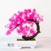 Planta en maceta de árbol pequeño simulación bonsái pequeño decoración de escritorio para el hogar planta verde floral adornos florales regalos creativos