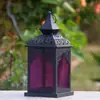 Suporte de Vela Retrô Europeu Lanterna à Prova de Vento Arte em Ferro Oca de Chão Mini Lanterna Estilo Casa Americana Ornamento de Iluminação para Caminho de Pátio