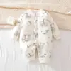 Macacão matelassê para bebê 40g para outono e inverno, roupa quente de algodão para meninos e meninas, macacão de inverno para recém-nascidos
