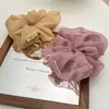 Estilo Coreano Tamanho Grande Super Fada Estilo Francês Anel de Cabelo de Intestino Grosso Rede Feminina Moda Corda de Cabelo de Tendão de Borracha Acessórios de Cabelo Elegantes para Meninas