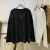 Playera de Maternidad para Mujer Otoño e Invierno 2023 Estilo Occidental Sencilla Atmosférica Básica Cuello Redondo Manga Larga Algodón Puro Camiseta Base para Mujer