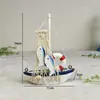 Decoração Mediterrânea Barco Peixe Anual Vela Modelo Decoração de Casa Ornamentos Estilo Ocidental Tema Props de Casamento