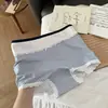 Pantaletas de Seguridad Nuevas 2026 para Mujer, Estilo Japonés, Cintura Media, Alta Elasticidad, Ceñidas a la Cadera, Cómodas, Bloques de Color, Antibacterianas, Entrepierna Extendida