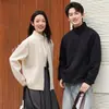 Sudadera de otoño nueva con patrón de diamantes, tejido de aire, hombros ligeramente caídos, cuello alto, con logo personalizado, ropa de trabajo casual de negocios para concesionarios de automóviles y tiendas 4S