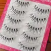 Cílios postiços de haste transparente ultrafina, tufos únicos, ponta cruzada, naturais, espessos, estilo Barbie japonesa, desenho animado, cauda de andorinha, mestiço asiático