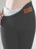 Leggings exclusivos de vellón de cordero para otoño e invierno transfronterizos, pantalones ajustados de cintura alta para mujer, pantalones cálidos, pantalones de yoga lisos con forro de vellón y engrosados