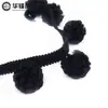 Renda com Franjas para Cortina em Forma de Pinha Colorida, Diâmetro de 3,1 cm, Decoração Moderna para Cabeçalho de Cortina, Painéis Laterais