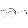 Gafas de lectura de marca BJYX, marco completo, caja de negocios, ultraligeras, ultratransparentes, de color sólido, de metal, de alta calidad, anti luz azul, espejo plano