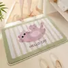 Alfombra de piso de imitación cachemir de capibara para baño, inodoro, alfombrilla absorbente para pies, recibidor, fácil de limpiar, felpudo, dropshipping