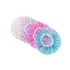 Sombrero de cigarro impermeable a prueba de aceite engrosado con estampado de encaje dulce, venta al por mayor directa de fábrica, gorro de ducha de doble malla