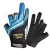 Guantes de Pesca Deportes al Aire Libre con Tres Dedos Expuestos Hobby de Hombres Estampado Protección Solar Antideslizantes Resistentes al Desgaste Transpirables que Absorben el Sudor Equipo de Pesca