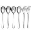 Juego de Cubiertos de Acero Inoxidable Amazon, Tenedor y Cuchara, Vajilla de Mesa, Juego de 5 Piezas, Colador, Pinza para Pan, Pala para Pastel, Cuchillo para Mantequilla