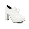 Zapatos de plataforma de encaje para mujer de primavera y otoño, tacón alto, comercio exterior transfronterizo, zapatos de talla grande 1181