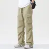 Calça Cargo Funcional Estilo Paraquedas Masculina, Multi-Bolsos, Primavera/Verão, Cool e Tendência, 2026 Esportiva Reta Casual Longa