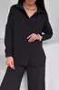 2026 Conjunto de Pantalón Ancho Casual de Color Sólido con Bolsillos y Cárdigan para Mujer Europeo y Americano Amazon