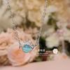 Camellia Mori estilo pequeño lindo traje de ballena azul dulce dama tesoro colorido estilo coreano lindo collar