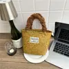 Bolso tejido de moda para mujer, nueva moda primavera 2026, bolso cesta estilo pastoral, bolso de playa estilo vacacional