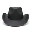 Sombreros Vaqueros Occidentales Europeos y Americanos para Hombres y Mujeres, Sombreros de Vestir de Color Sólido, Sombreros de Moda para Fiesta, Actuación, Festival, Sombreros de Sol Versátiles y a la Moda