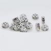 Miçangas Espaçadoras para Anel Ai Yu Banhadas a Ouro 18K com Diamante Inlay Redondas DIY Materiais para Pulseira Artesanal Atacado S4032503