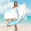 Toalla de Playa de Microfibra Transfronteriza para Adulto Estampada para la Playa Chal Protector Solar Absorbente Toalla para Nadar de Secado Rápido Toalla de Baño