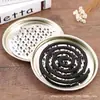Entrega de plataforma completa de porta-incienso para mosquitos a precios de fábrica para uso doméstico y de dormitorio, con bandejas recogecenizas, hechos de hierro y metal resistente al fuego