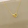 Collar con Hebilla Ovalada Doble Brillante Estilo Europeo para Mujer Lujo Ligero Diseño de Nicho Cadena para Clavícula Accesorio de Moda de Gama Alta