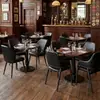 Mesas de bar estilo británico, mesas de bar transparentes estilo retro, mesas de madera maciza, mesas de restaurante estilo occidental con sillas tapizadas, juegos de mesa y sillas para comedor estilo americano transfronterizos