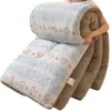 Edredón de Felpa Grueso de Doble Cara para Invierno al por Mayor, Ropa de Cama de Felpa de Leche y Felpa de Cordero, Edredón para Persona Doble de Hogar para Cuatro Estaciones, Núcleo de Edredón Individual para Dormitorio
