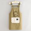 Delantal de Cocina Estilo Nuevo para Uso Doméstico, Estilo Coreano, Resistente al Agua, Delantal de Cocina, Ropa de Trabajo Específica para Catering, Resistente a las Manchas, con Impresión de Logo