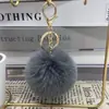 Llavero colgante de bola de peluche de 8 cm de imitación de piel de conejo Rex, accesorios de joyería para ropa y equipaje transfronterizos
