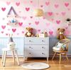 Adesivos de parede de quarto infantil transfronteiriço Desenho animado Decoração de casa fofa Quarto Berçário Loja de roupas Rosa Amor Adesivos de parede