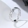 Anillo de Fragmento de Rompecabezas de Diseño Estilo Unisex de Plata S925 para Hombres y Mujeres, Joyería Creativa de Nicho Anillo Abierto para el Dedo Índice