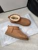 Botas de nieve para mujer Henan Sangpo Fur de una pieza, tubo corto, planas, de lana con forro polar, zapatos cálidos de algodón para la nieve, invierno 2024