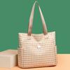 Bolso Nuevo para Mujer Versión Coreana Gran Capacidad Bolso de Hombro Pied de Poule Moderno Versátil Bolso de Mano Ligero Bolso Tote para Viajes