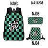 Animação 3D Cross-border do que você bonito Blade Schoolbag Crossbody Bag Pencil Bag Mochila de personagem impressa de três peças