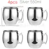 Venta Caliente Transfronteriza Taza de Acero Inoxidable 304 Taza de Moscú Taza con Recubrimiento de Cobre Punto Martillado Taza de Cuerpo Ligero Taza de Vino Taza de Cóctel