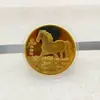 Medalha Comemorativa do Ano do Cavalo de 2026 Prata Banhada a Ouro Prata Banhada Cavalo do Zodíaco Pequeno Presente Clube Avaliação Seguro Banco Evento Pequeno Presente
