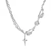 Chica Atractiva de Deseo Puro ~ Collar de Piedra Lunar Blanca para Mujer, Accesorio Gargantilla Dulce y Fresco de Celebridad de Internet con Diseño Único y Cadena de Clavícula de Alta Gama