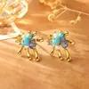 Pendientes Populares de Piedra Natural de Fuegos Artificiales, Simples y de Moda, Pendientes de Estilo Retro de Alta Gama, Diseño de Nicho, Joyería Personalizada