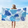 Toalla de playa transfronteriza Amazon toalla de playa de microfibra toalla de baño dropshipping fábrica POD JIT terciopelo de doble cara impresión