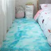 Tapete Nórdico Tie-dye de Seda e Lã para Casa Cross-border Dropshipping Simples Tapete de Chão para Sala de Estar Tapete de Pelúcia para Quarto ao Lado da Cama Capacho