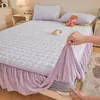 Saia de Cama e Colcha Classe A Dois em Um Colcha de Leite para Outono e Inverno Saia de Cama Espessa Quente Antiderrapante Conjunto de Três Peças