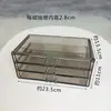 Caja de Almacenamiento de Joyería de Acrílico Gris Translúcido para Escritorio de Cinco Cajones Tipo Cajón Caja de Almacenamiento para Anillos Pendientes Caja para Accesorios de Uñas