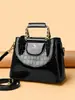 Bolso de Hombro Vintage de Moda Transfronterizo para Mamás, Bolso Cruzado Elegante con Estampado de Piedra para Mujeres de Mediana Edad